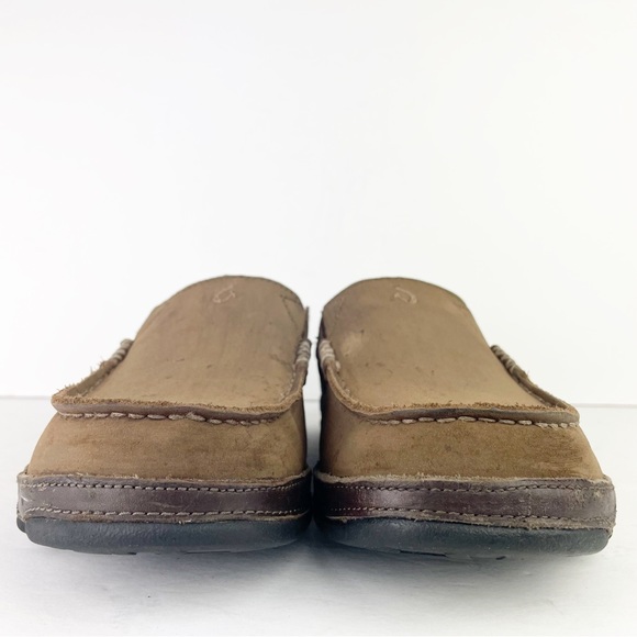 Olukai Moloa Ray Toffee Brown Leather Casual Slip On Shoes - Picture 2 of 12